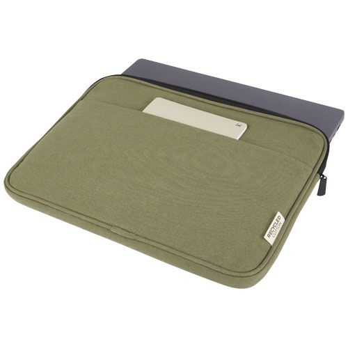 PF120680-2Joey 14_ Laptophuelle aus GRS recyceltem Canvas 2 L_ olive