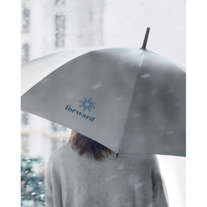 MO6132-16Visibrella Reflektierender Regenschirm_ Mattsilber