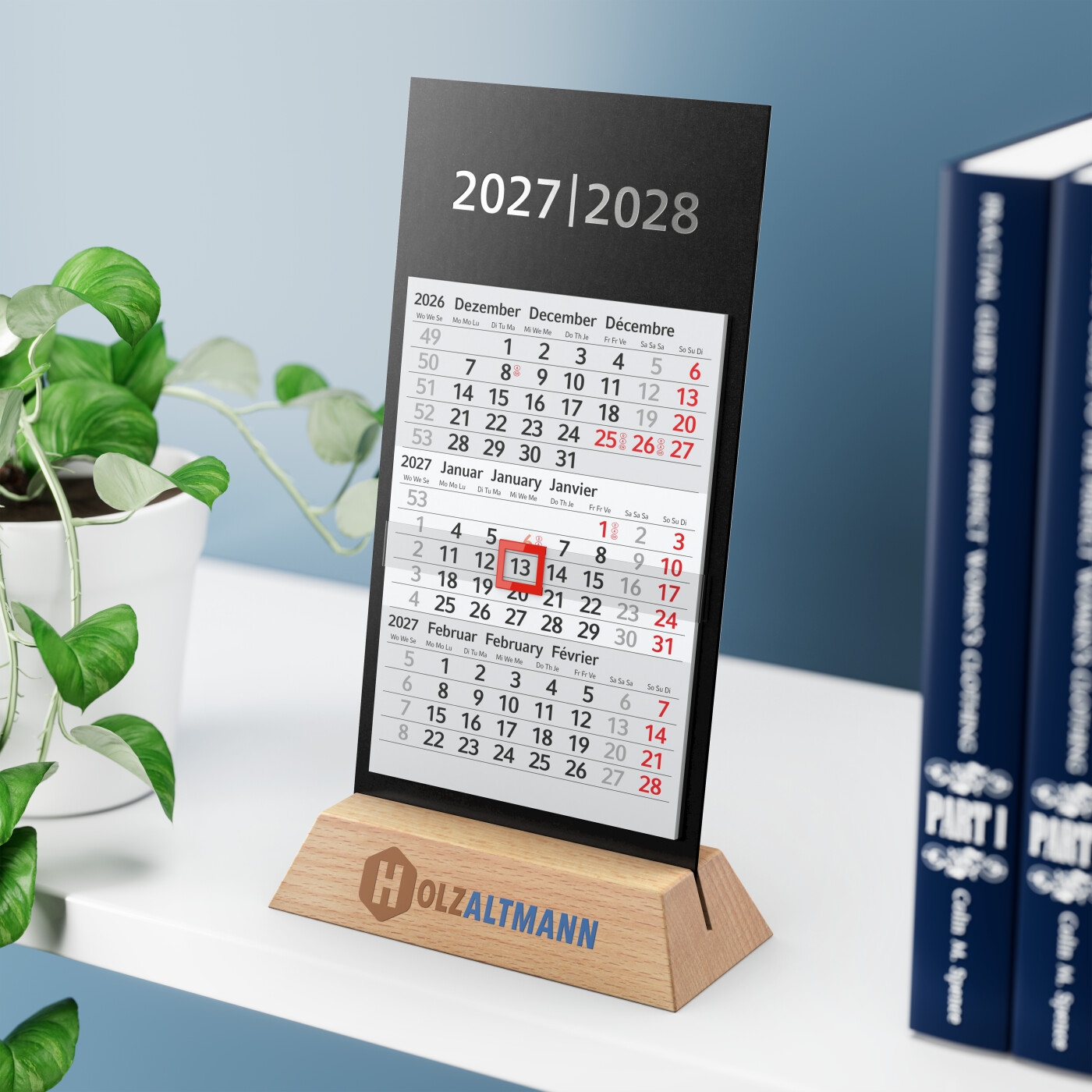 GE0056-HOTischkalender Desktop Wood 3