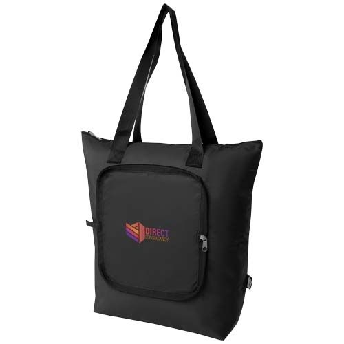 PF130092-6EcoFold faltbare RPET Kuehltasche 15 L_ schwarz