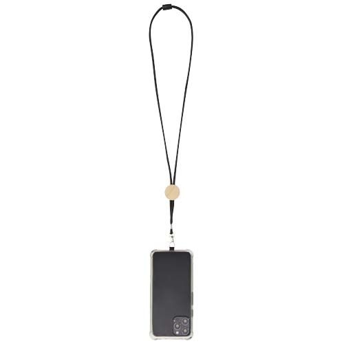 PF124456-2Adhab Smartphone Lanyard mit Bambusdetails_ schwarz