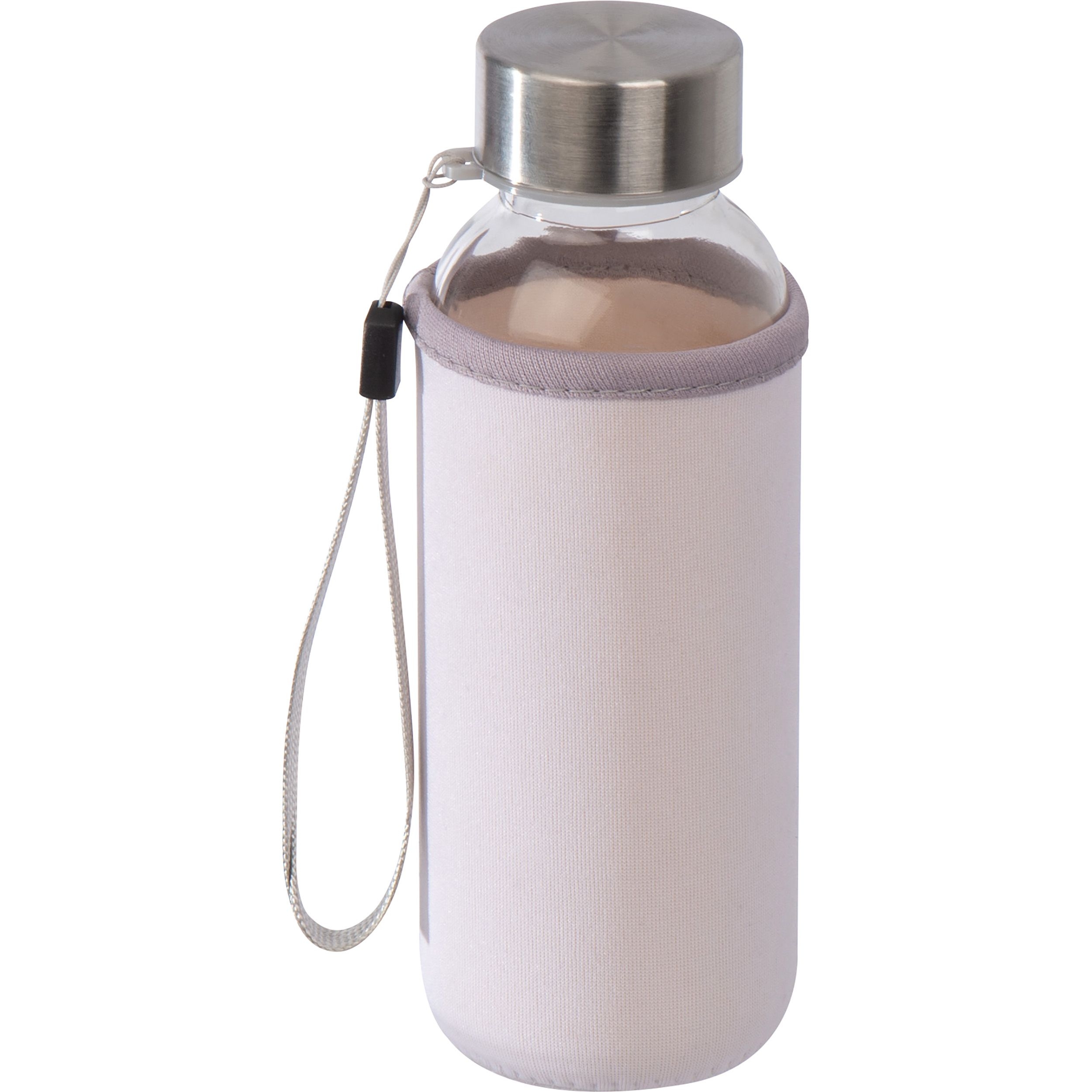 MA60985-06Trinkflasche aus Glas mit Neoprenueberzug_ 300ml_ weiss MA60985-06Trinkflasche aus Glas mit Neoprenueberzug_ 300ml_ weiss