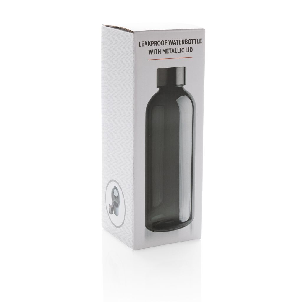 XDP433.44-1Auslaufsichere Trinkflasche mit Metalldeckel_ schwarz