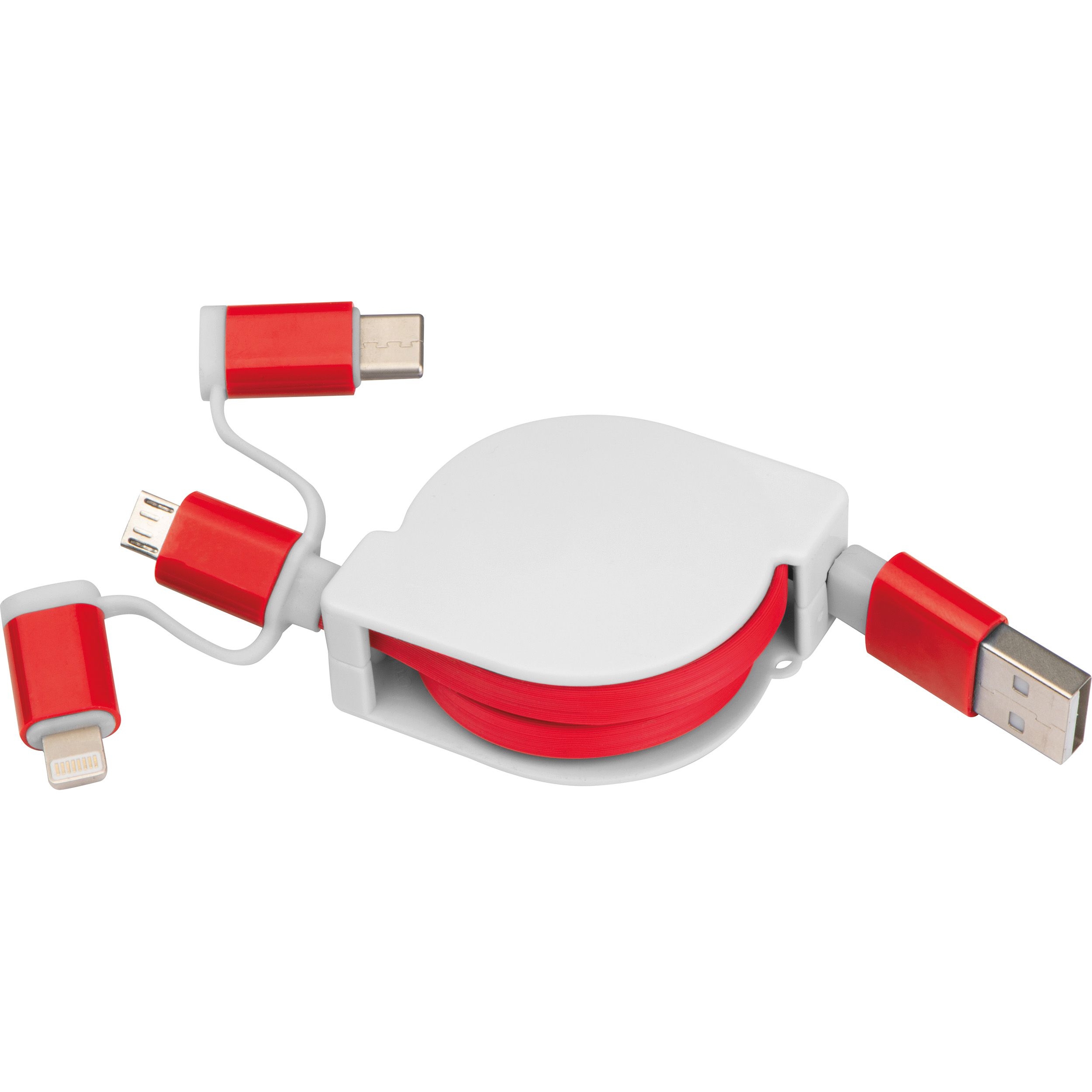 MA21652-05Ausziehbares Ladekabel 3in1_ rot MA21652-05Ausziehbares Ladekabel 3in1_ rot