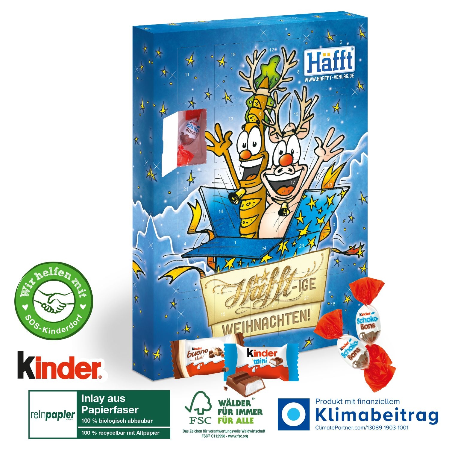 CD55402Adventskalender kinder® „Happy Moments“_ Inlay aus Papierfaser