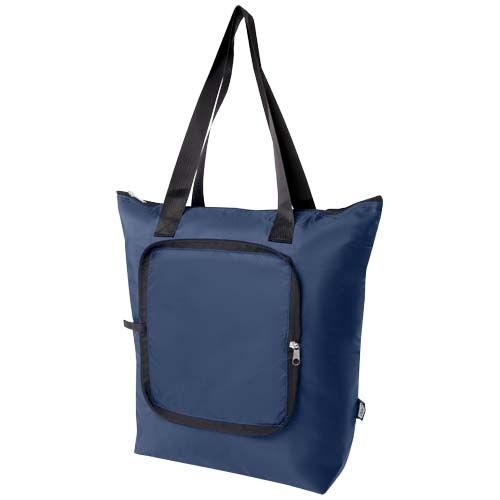 PF130092-5EcoFold faltbare RPET Kuehltasche 15 L_ navy