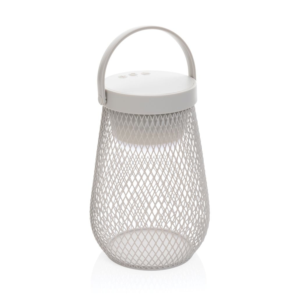 XDP513.75-02Aurora USB-Tischlampe aus RCS recyceltem ABS_ grau