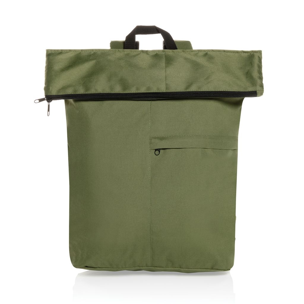 XDP763.17-7Dillon AWARE™ RPET faltbarer Lightweight-Rucksack_ gruen