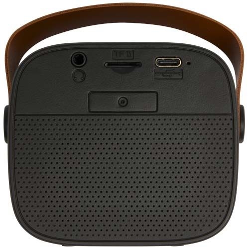 PF124436-2Diya 3W kabelloser Lautsprecher aus recyceltem Kunststoff_ schwarz