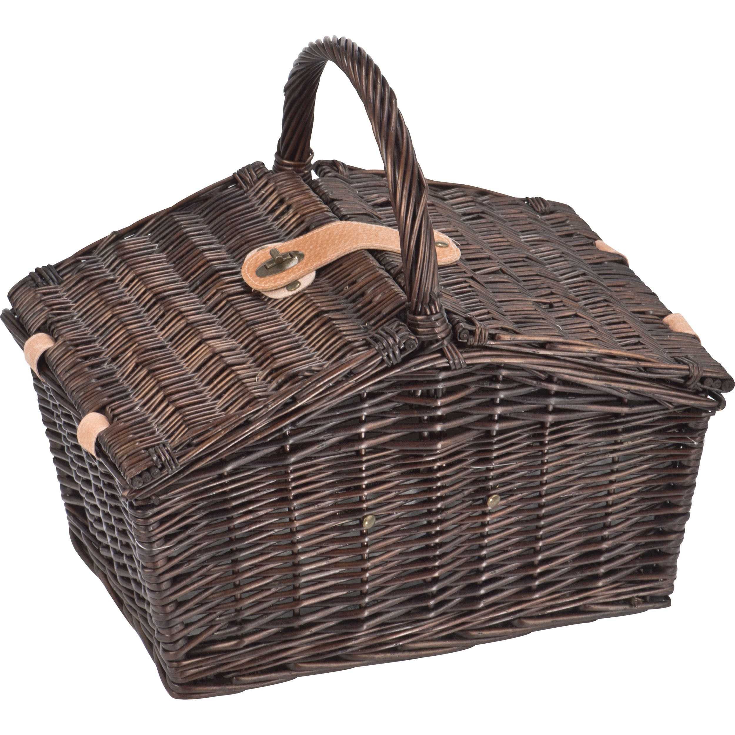 MA62337-01Picknickkoffer aus Weidengeflecht fuer 2 Personen_ braun