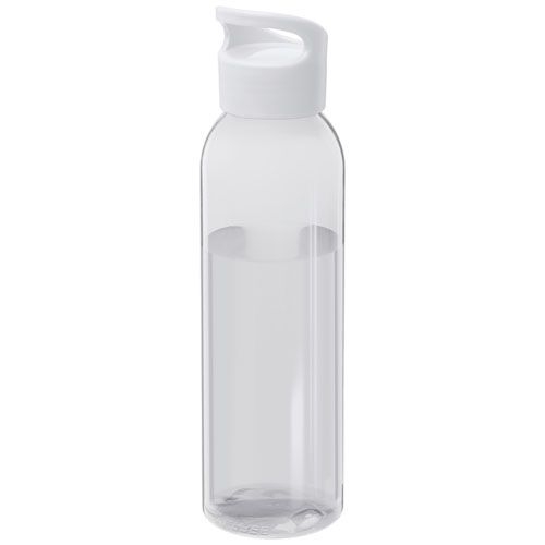 PF100777-1Sky  650 ml Sportflasche aus recyceltem Kunststoff_ weiss
