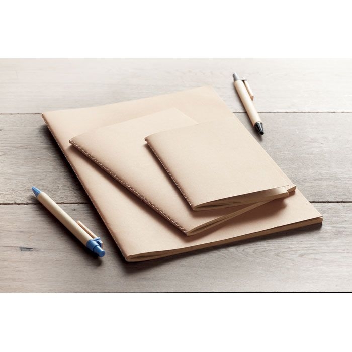 MO9868-13Mini Paper Book DIN A6 Notizbuch mit Pappcover_ Beige