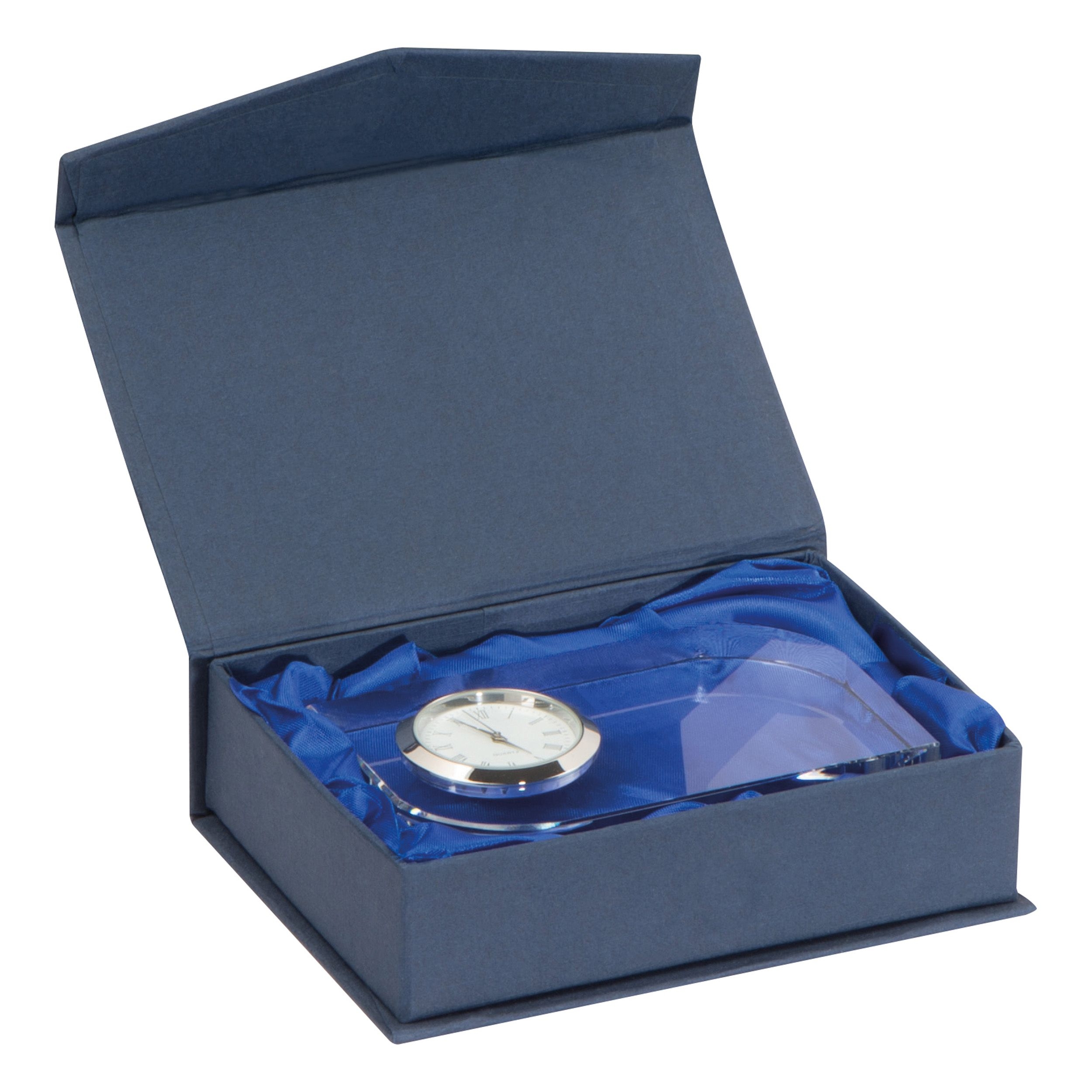 MA27503-66Glasblock mit Uhr GERALD_ transparent