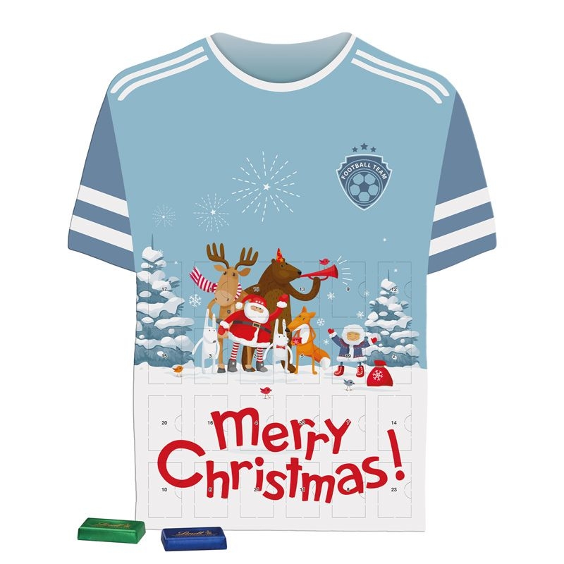 JG20150-2Taefelchen Adventskalender Trikot Lindt_ Lindt Schokotaefelchen_ Individuelles Motiv