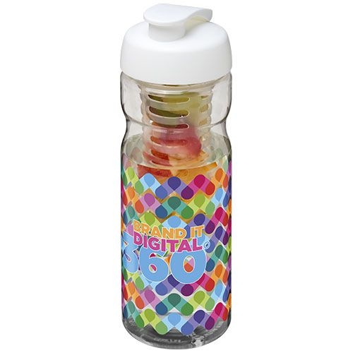 PF210046-1H2O Active® Base 650 ml Sportflasche mit Klappdeckel und Infusor_ transparent_weiss