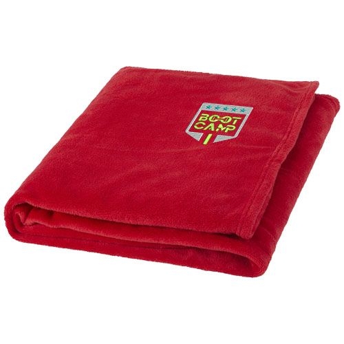 PF112810-4Bay Plaid-Decke aus extraweichem Coral-Fleece_ rot