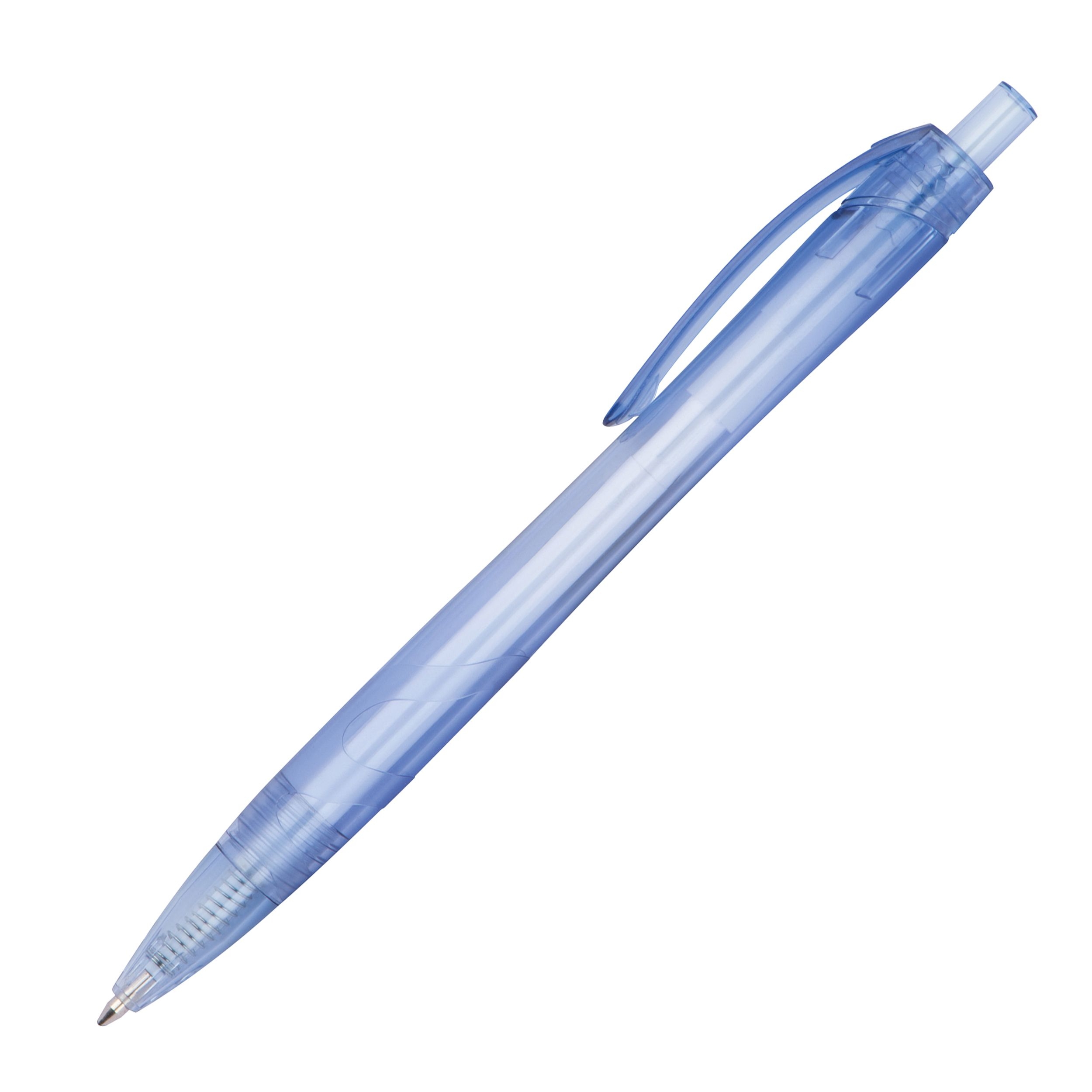 MA12557-24Transparenter RPET Kugelschreiber_ hellblau