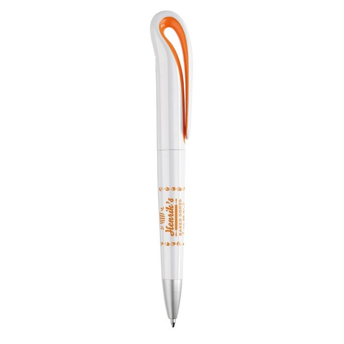 MO7793-10Whiteswan Kugelschreiber_ Orange