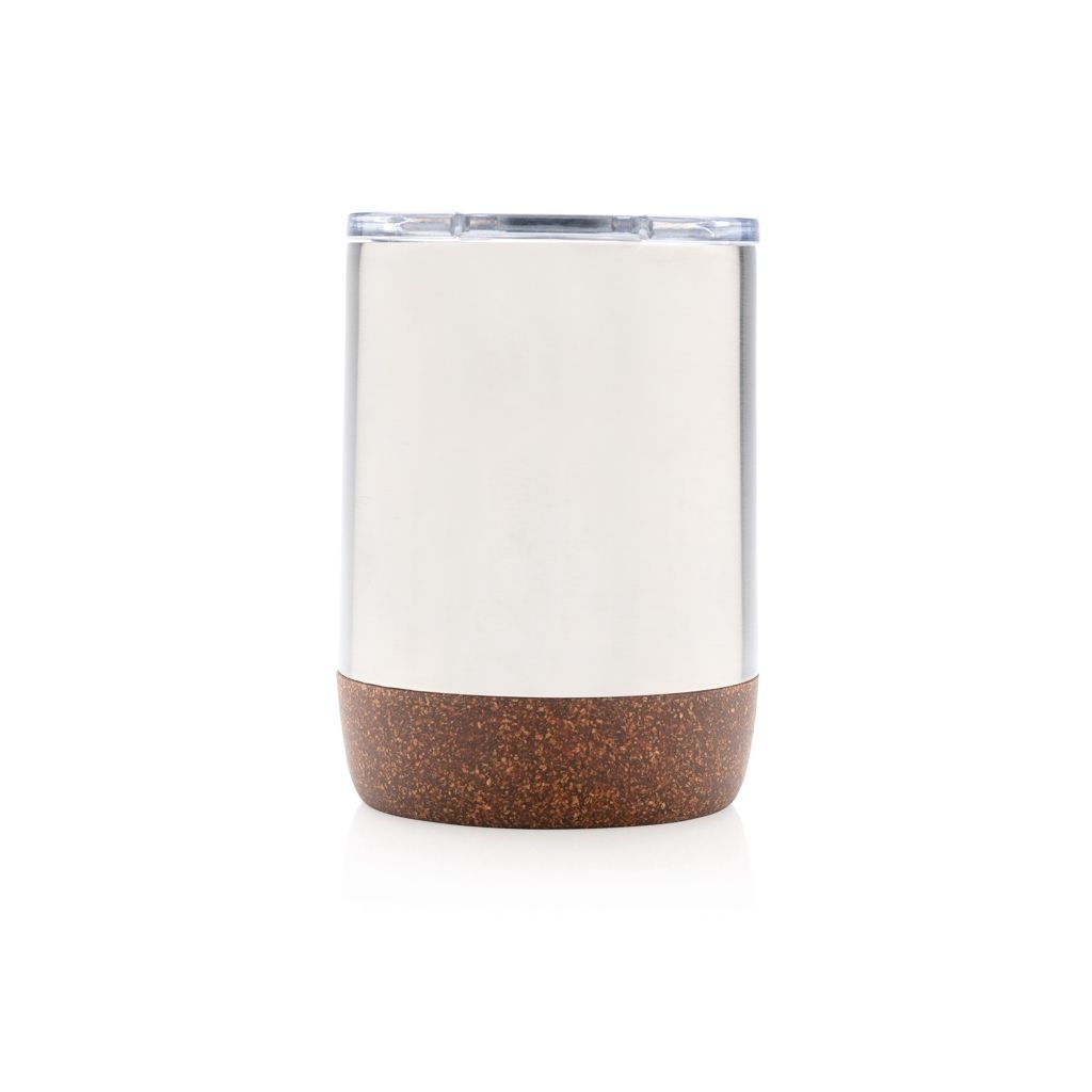 XDP435.05-2Kleine Vakuum-Kaffeetasse aus RCS rSteel _ Kork_ silber