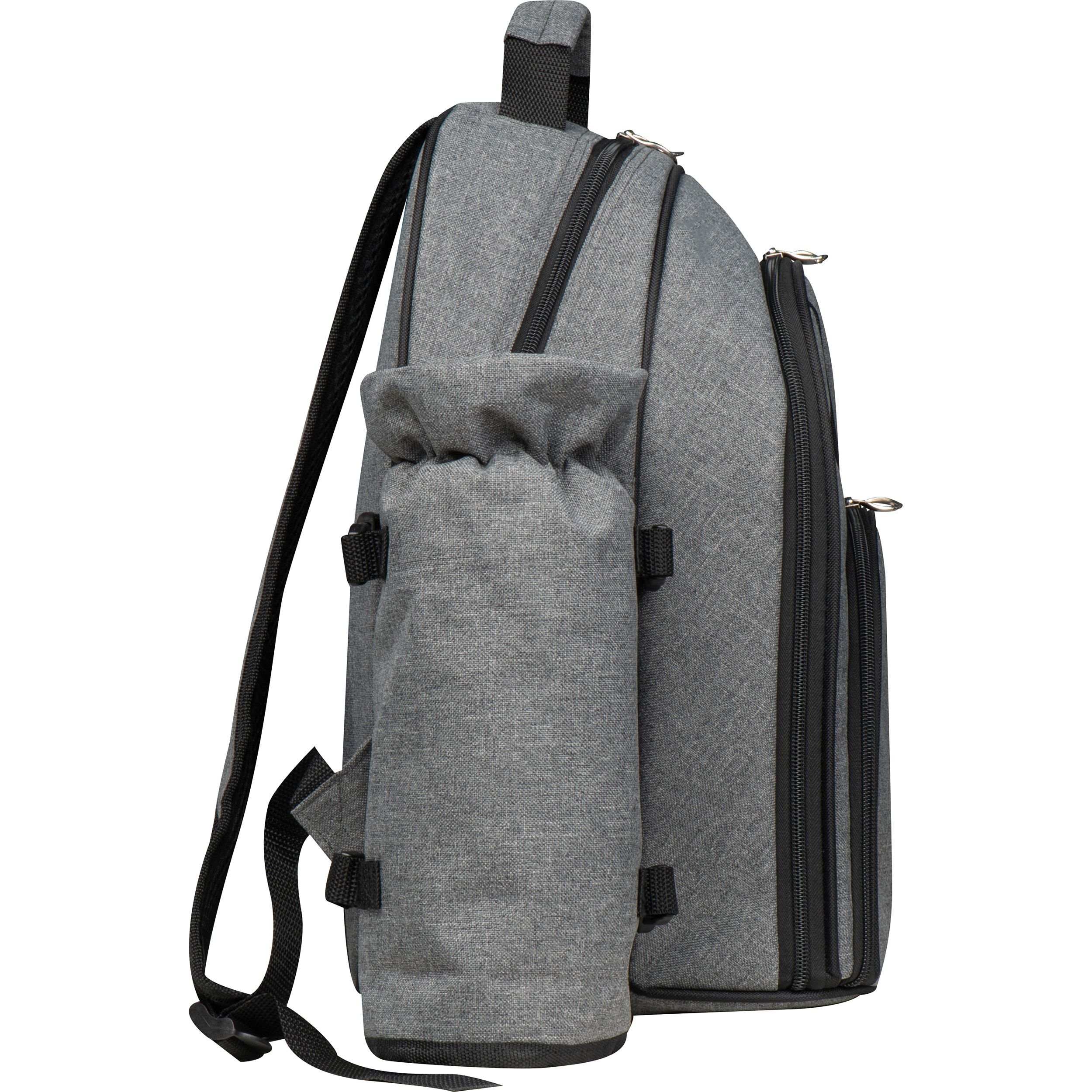 MA62976-77Picknickrucksack fuer 4 Personen mit Picknickdecke_ anthrazit