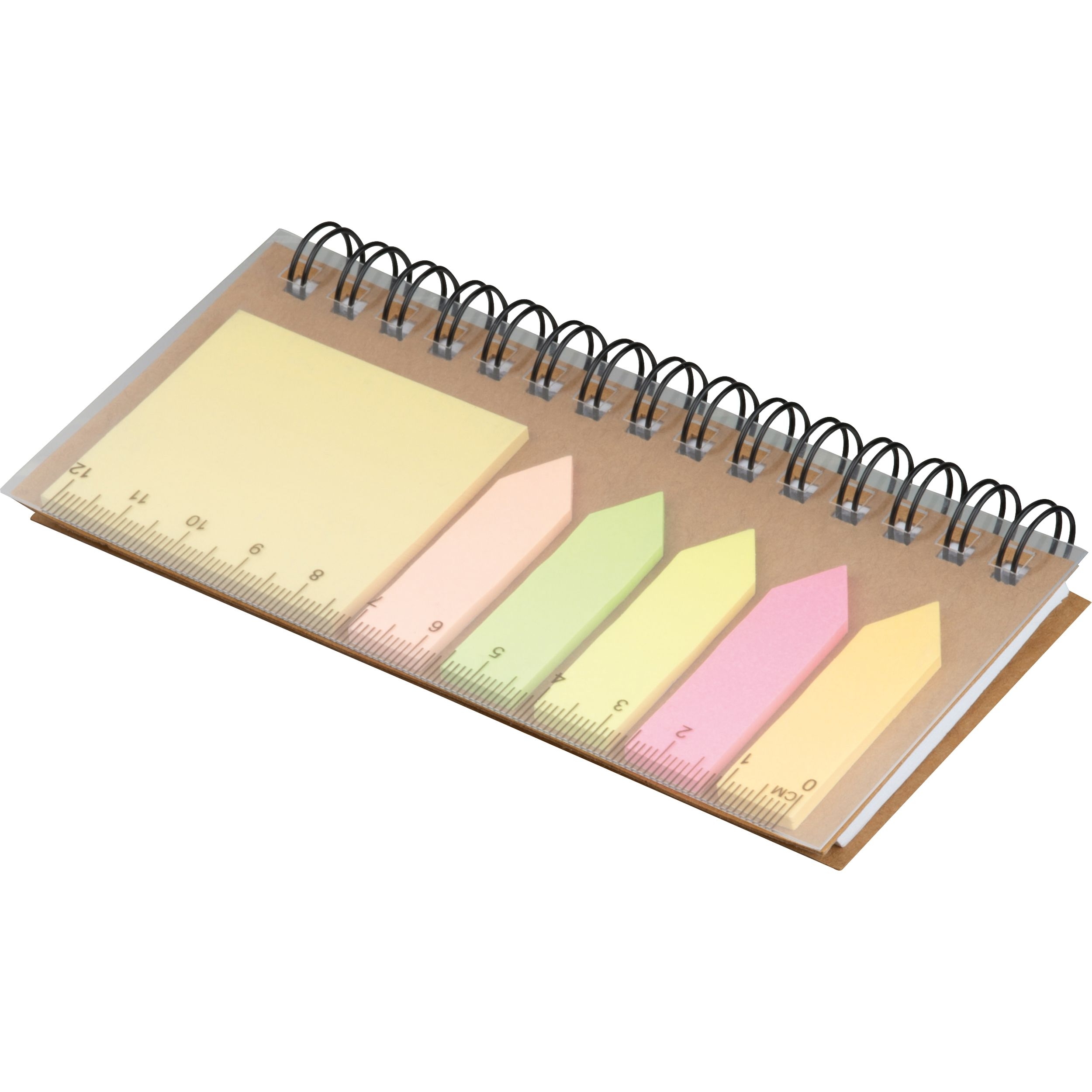 Haftnotiz Set mit Spiralblock , beige