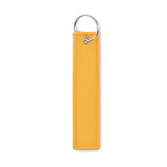 MO2463-08Takeoff Schluesselring Polyester Tag_ gelb