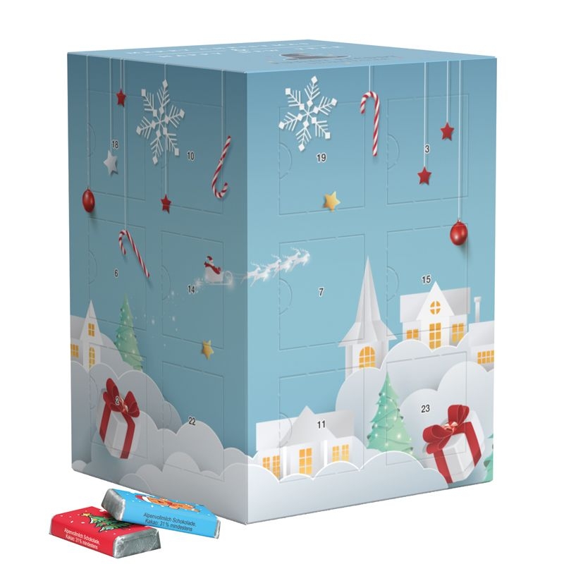 JG20124-2Tower Adventskalender_ Vollkartonhuelle_ Schokotaefelchen_ Individuelles Motiv
