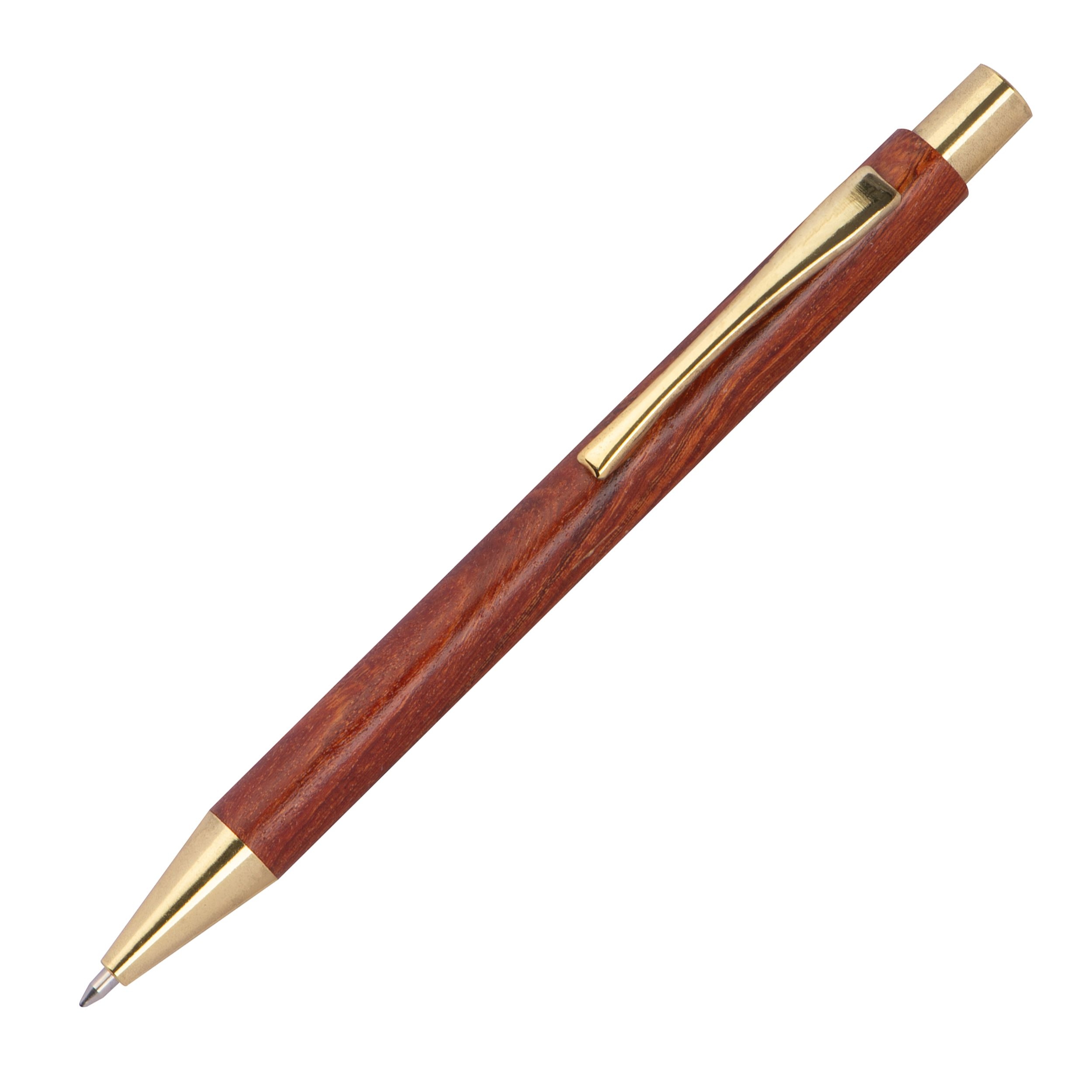 MA12190-01Holzkugelschreiber mit goldenen Applikationen_ braun