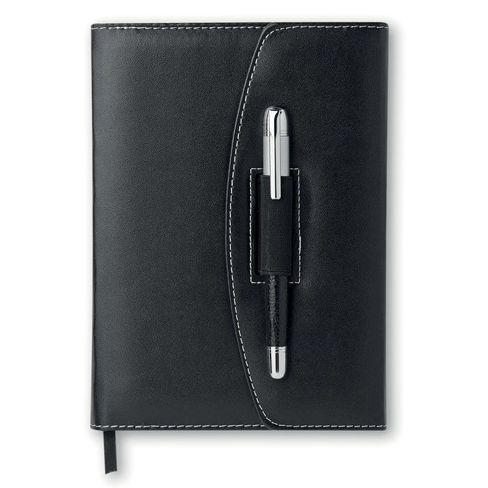 Nova Portfolio mit Kugelschreiber, schwarz