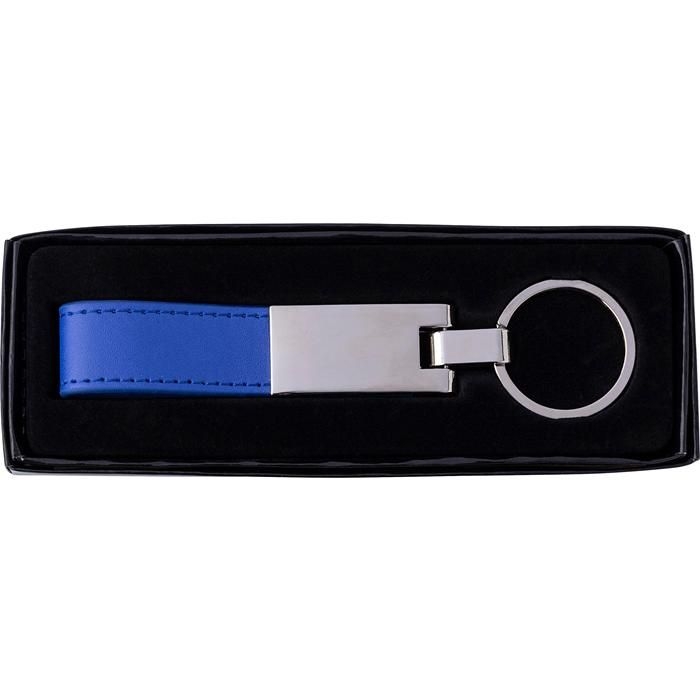 GI8779-01Schluesselanhaenger mit Stahlplatte und Kunsstofflasche Keon_ schwarz