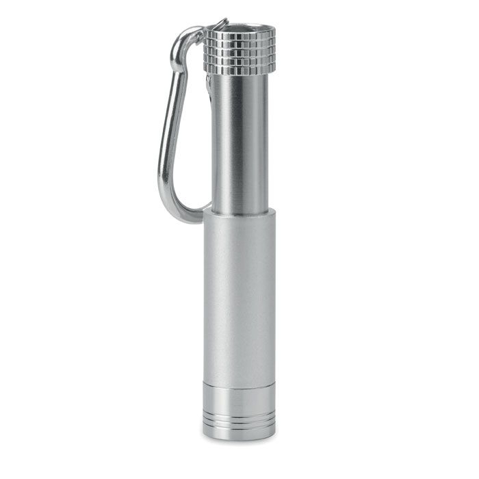 MO9381-14Pop Light Taschenlampe mit Karabiner_ Silber