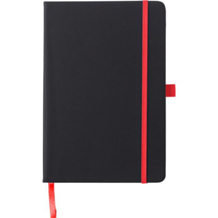GI8384-08Notizbuch aus Kunststoff Charlene_ Rot