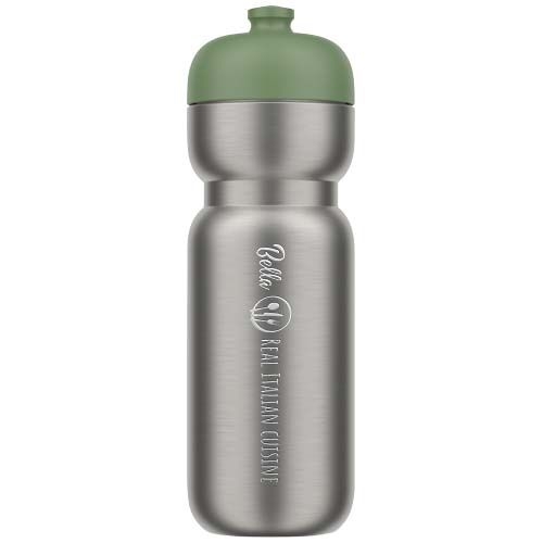 PF100911-2Mepal Pull 800 ml Edelstahl Sportflasche_ moosgruen