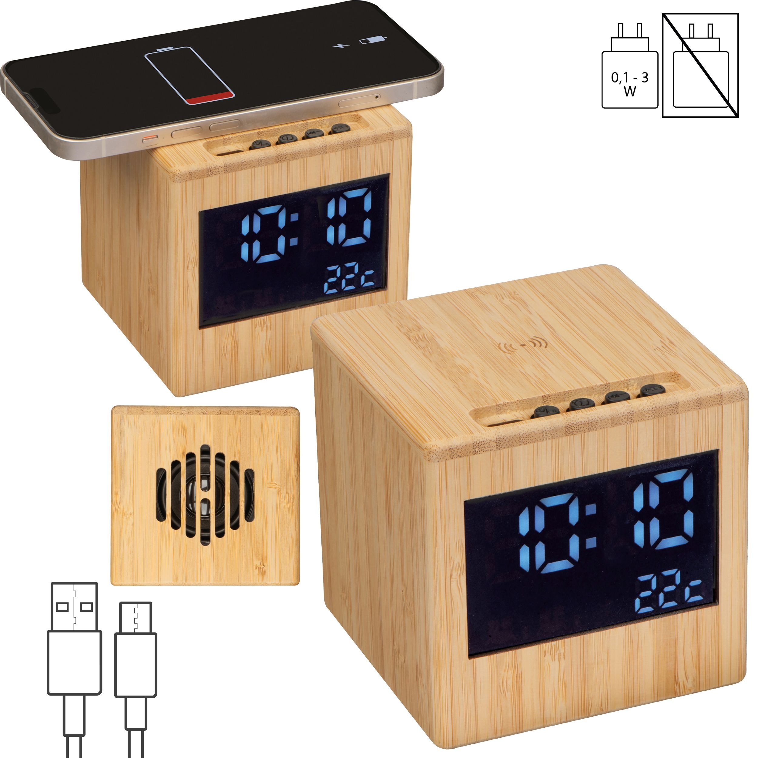 MA33957-13Bluetooth Lautsprecher mit Wireless Charger JUAN_ beige