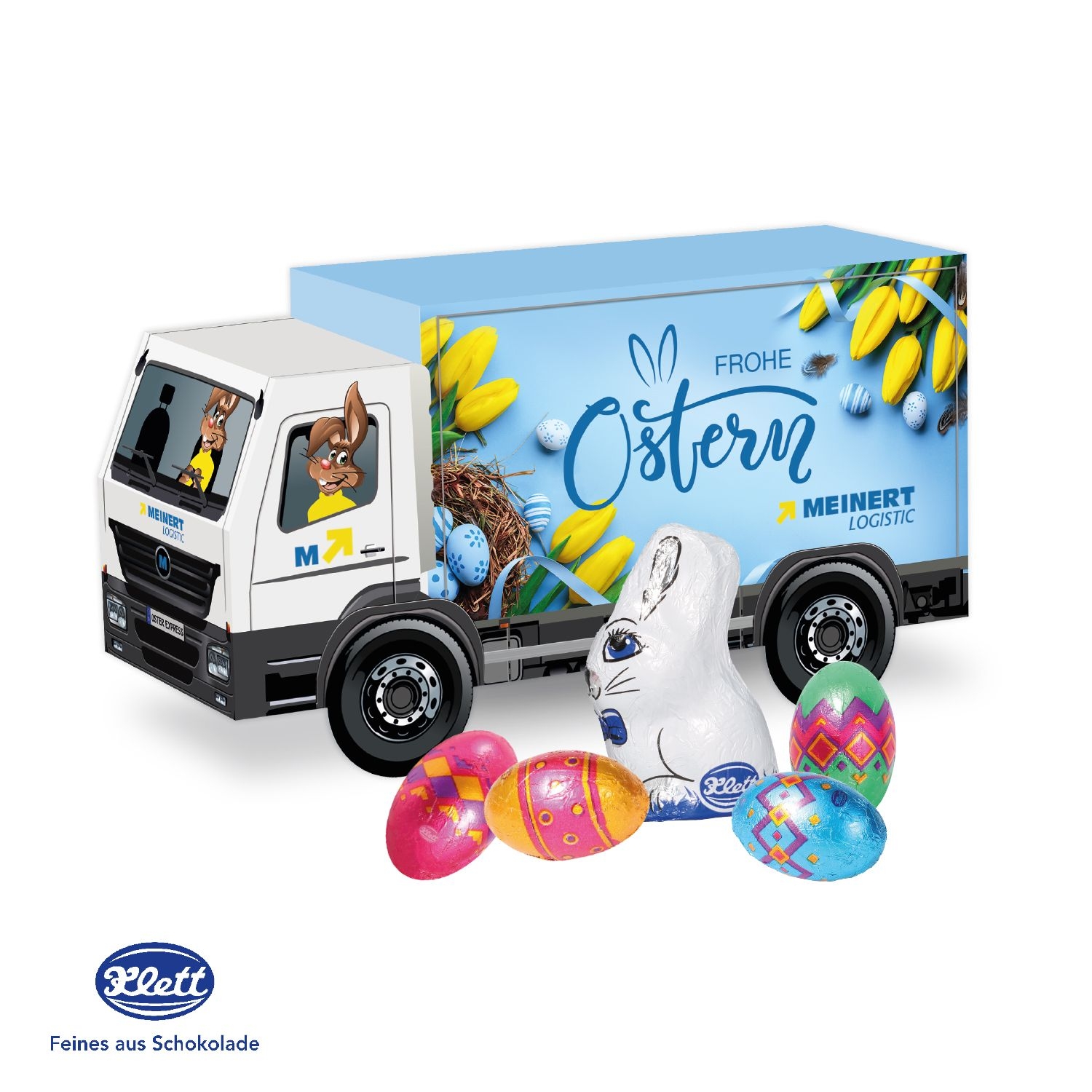 CD94712-013D Praesent LKW Ostern mit Schokoladenmischung von Klett_ Schokoladenmischung