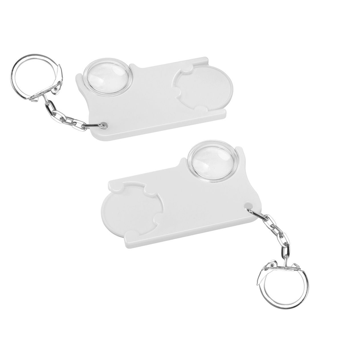 HE8286K-0-0Chiphalter mit 1€-Chip und Lupe_ weiss_ weiss
