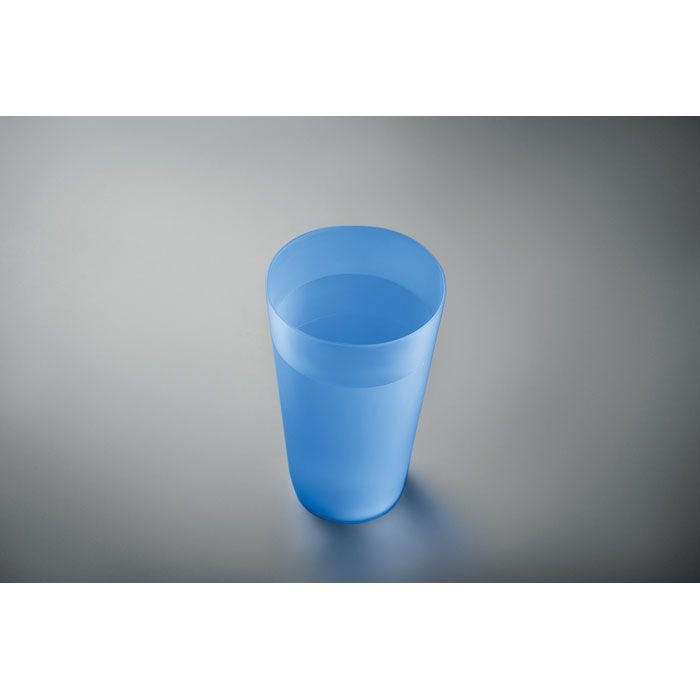 MO9907-23Festa Large Wiederverwendbarer Becher 500ml_ transparent blau