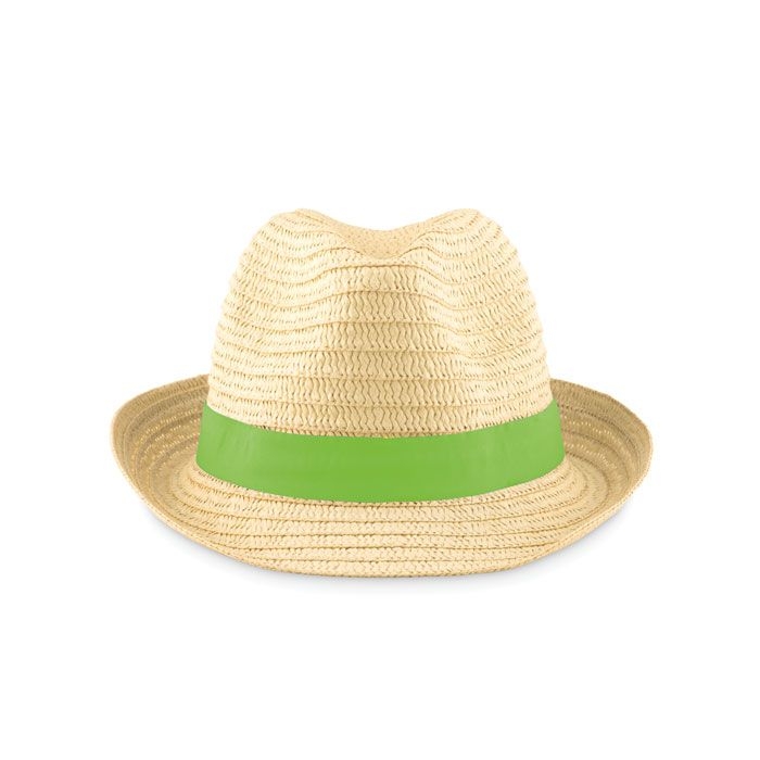 MO9341-48Boogie Natur Strohhut_ limettengruen MO9341-48Boogie Natur Strohhut_ limettengruen