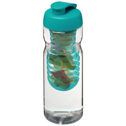 PF210046-5H2O Active® Base 650 ml Sportflasche mit Klappdeckel und Infusor_ transparent_aquablau PF210046-5H2O Active® Base 650 ml Sportflasche mit Klappdeckel und Infusor_ transparent_aquablau