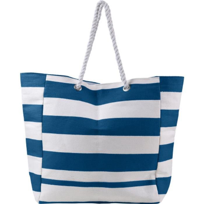 Strandtasche aus Baumwolle/Polyester Luzia, Blau