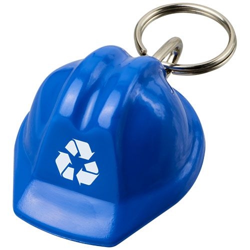 PF210189-3Kolt Schutzhelm Schluesselanhaenger aus recyceltem Material_ blau