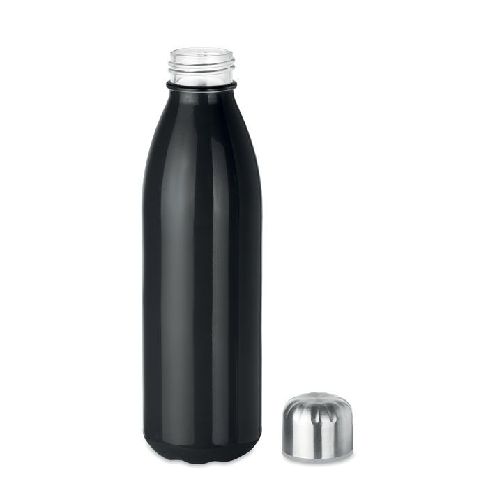 MO9800-03Aspen Glass Trinkflasche Glas 650 ml_ schwarz