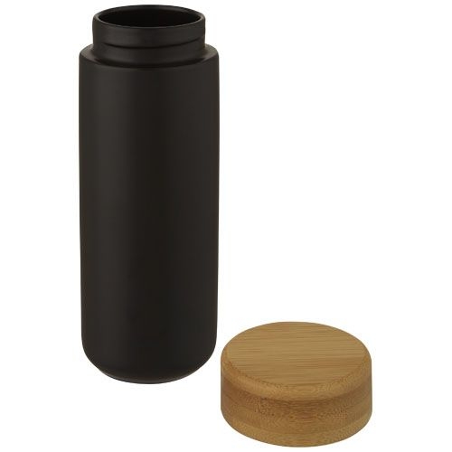 PF100705-2Lumi 300 ml Keramikbecher mit Bambusdeckel_ schwarz