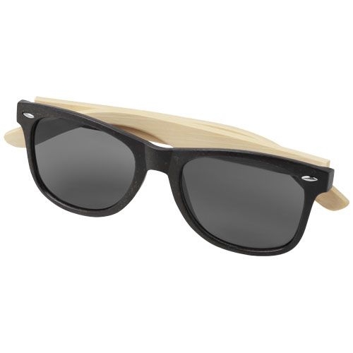 Sun Ray Bambus Sonnenbrille, schwarz