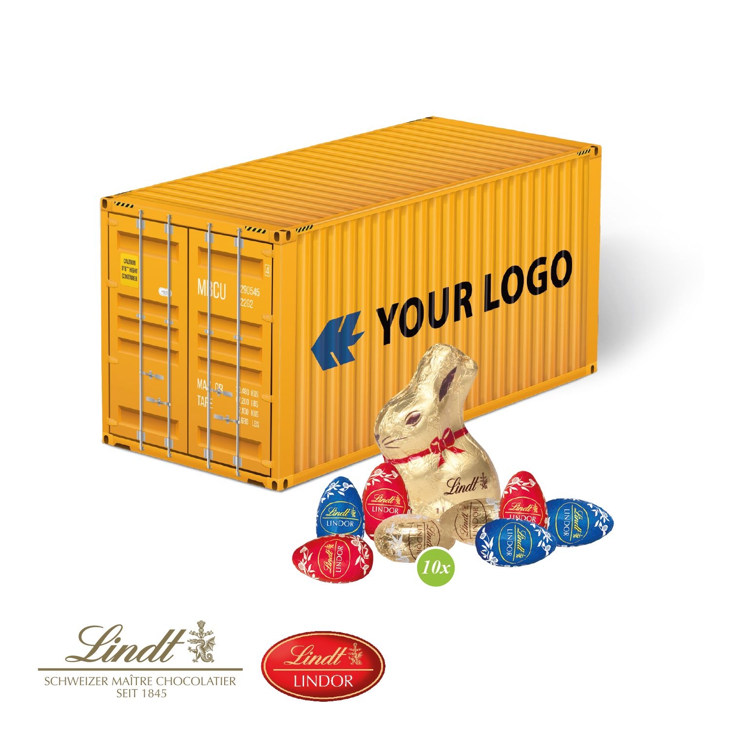 CD947173D Praesent Container Ostern mit Lindt Schokoladenmischung