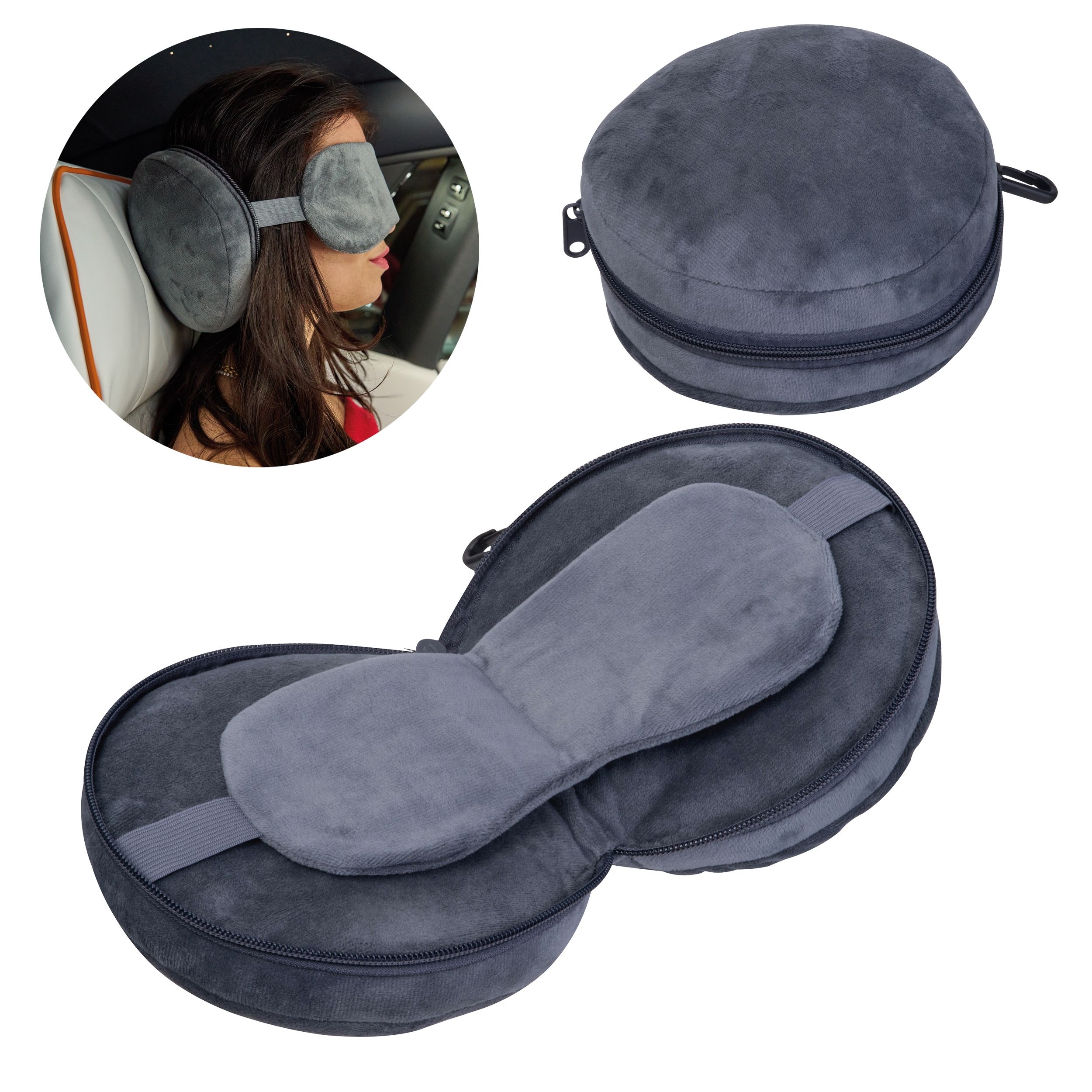 MA75439-77Kissen Set mit Schlafmaske JUSTYNA_ anthrazit