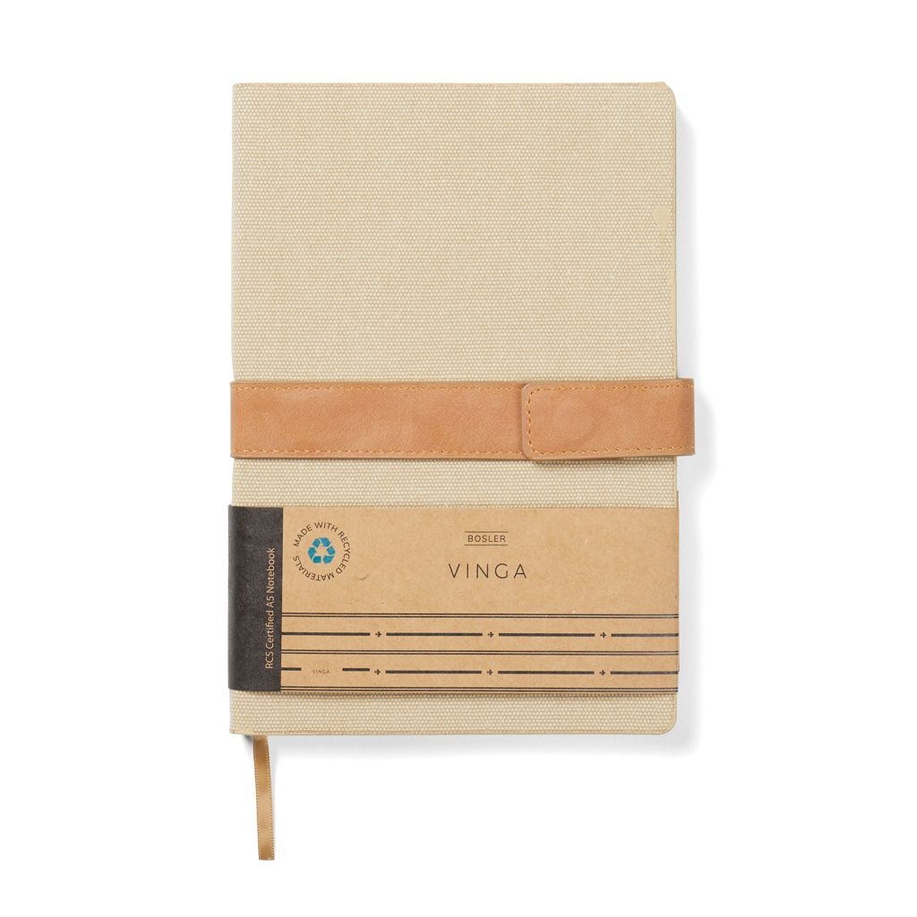 XDV7733-09VINGA Bosler Notizbuch aus RCS recyceltem Papier_ beige
