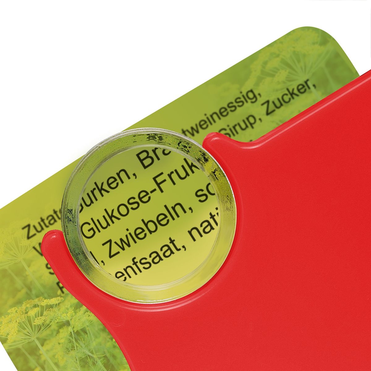 HE8286-2-1Chiphalter mit 1€-Chip und Lupe_ gruen_ rot