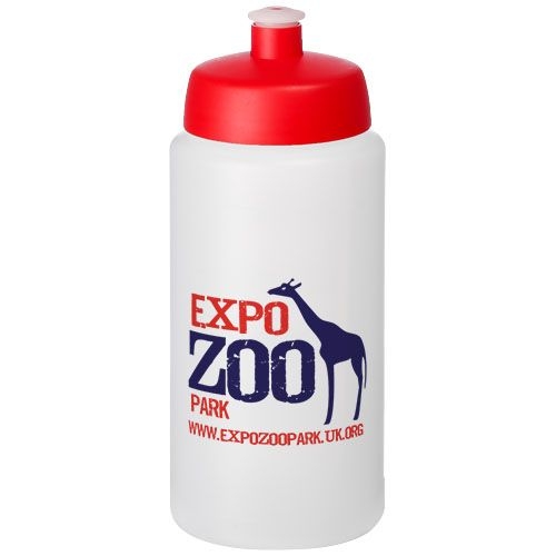 PF210687-19Baseline® Plus grip 500 ml Sportflasche mit Sportdeckel_ transparent_rot