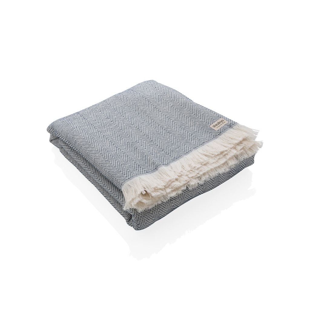 XDP453.80-5Ukiyo Hisako AWARE™ Four Seasons Handtuch_Decke 100x180cm_ navy blau